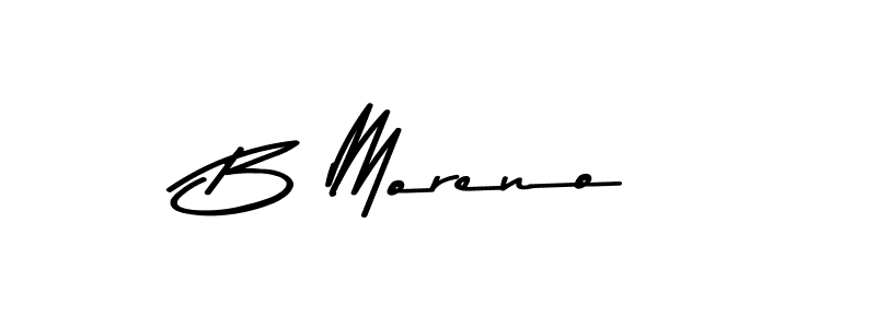 Make a beautiful signature design for name B Moreno. With this signature (Asem Kandis PERSONAL USE) style, you can create a handwritten signature for free. B Moreno signature style 9 images and pictures png
