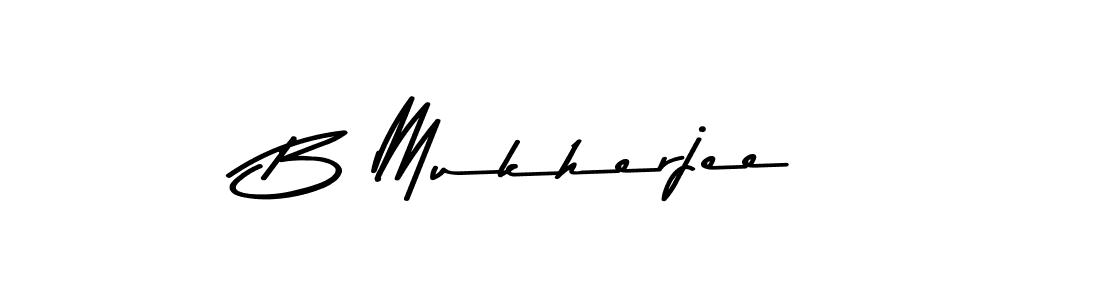 Make a beautiful signature design for name B Mukherjee. With this signature (Asem Kandis PERSONAL USE) style, you can create a handwritten signature for free. B Mukherjee signature style 9 images and pictures png