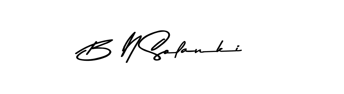 Make a beautiful signature design for name B N Solanki. With this signature (Asem Kandis PERSONAL USE) style, you can create a handwritten signature for free. B N Solanki signature style 9 images and pictures png