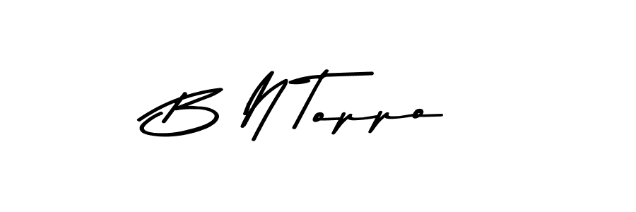Use a signature maker to create a handwritten signature online. With this signature software, you can design (Asem Kandis PERSONAL USE) your own signature for name B N Toppo. B N Toppo signature style 9 images and pictures png