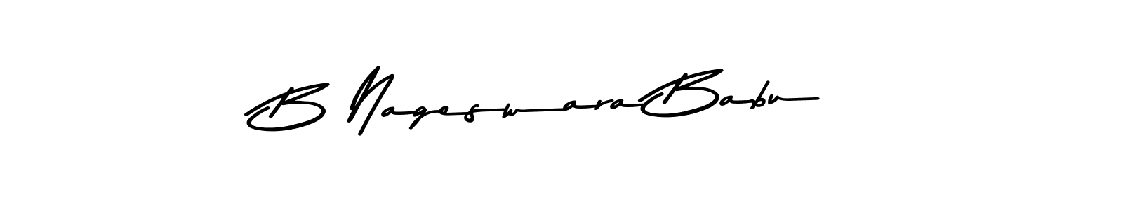 The best way (Asem Kandis PERSONAL USE) to make a short signature is to pick only two or three words in your name. The name B Nageswara Babu include a total of six letters. For converting this name. B Nageswara Babu signature style 9 images and pictures png