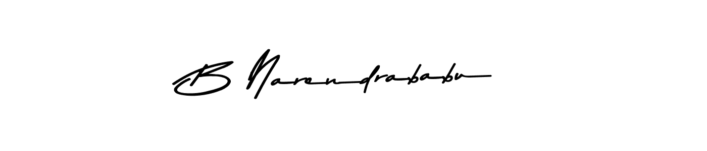 Create a beautiful signature design for name B Narendrababu. With this signature (Asem Kandis PERSONAL USE) fonts, you can make a handwritten signature for free. B Narendrababu signature style 9 images and pictures png