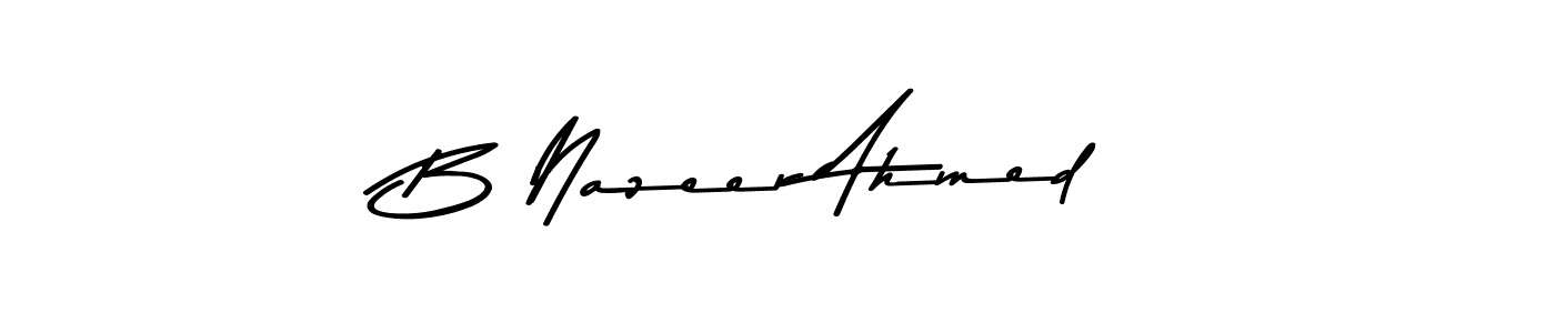 Make a beautiful signature design for name B Nazeer Ahmed. Use this online signature maker to create a handwritten signature for free. B Nazeer Ahmed signature style 9 images and pictures png