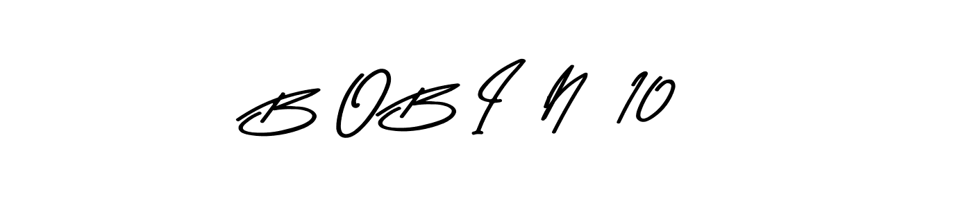 B O B I  N  10 stylish signature style. Best Handwritten Sign (Asem Kandis PERSONAL USE) for my name. Handwritten Signature Collection Ideas for my name B O B I  N  10. B O B I  N  10 signature style 9 images and pictures png