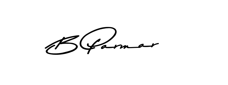 Make a beautiful signature design for name B Parmar. With this signature (Asem Kandis PERSONAL USE) style, you can create a handwritten signature for free. B Parmar signature style 9 images and pictures png