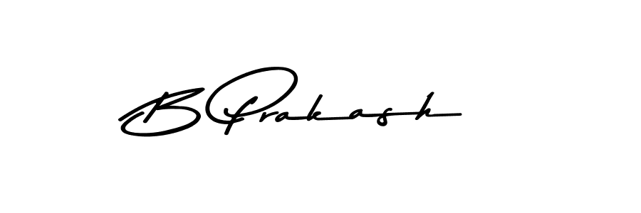 Create a beautiful signature design for name B Prakash. With this signature (Asem Kandis PERSONAL USE) fonts, you can make a handwritten signature for free. B Prakash signature style 9 images and pictures png