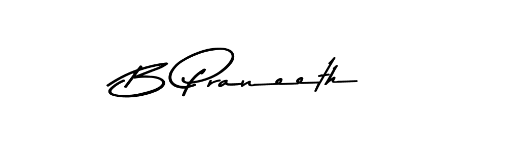 Design your own signature with our free online signature maker. With this signature software, you can create a handwritten (Asem Kandis PERSONAL USE) signature for name B Praneeth. B Praneeth signature style 9 images and pictures png