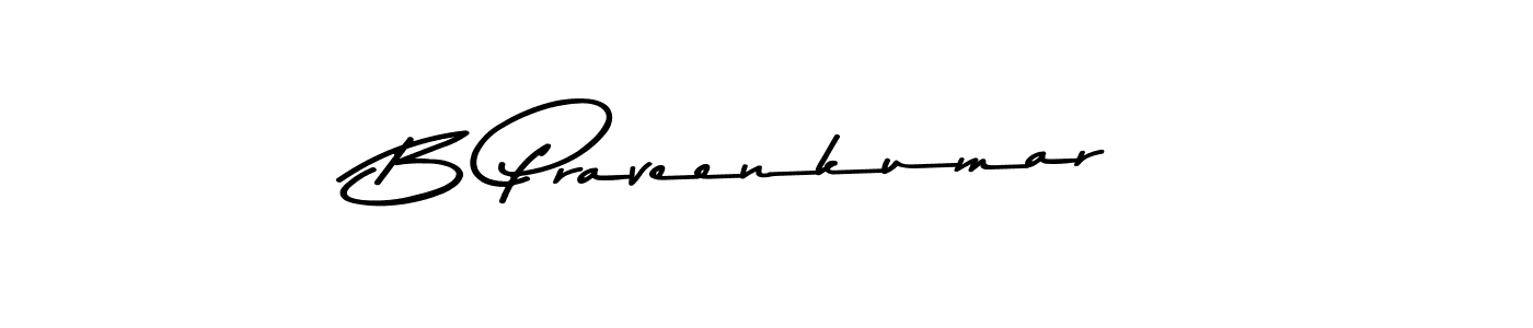 Make a beautiful signature design for name B Praveenkumar. With this signature (Asem Kandis PERSONAL USE) style, you can create a handwritten signature for free. B Praveenkumar signature style 9 images and pictures png