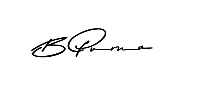 Similarly Asem Kandis PERSONAL USE is the best handwritten signature design. Signature creator online .You can use it as an online autograph creator for name B Purna. B Purna signature style 9 images and pictures png