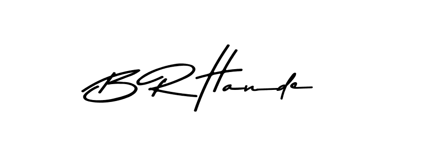 Use a signature maker to create a handwritten signature online. With this signature software, you can design (Asem Kandis PERSONAL USE) your own signature for name B R Hande. B R Hande signature style 9 images and pictures png