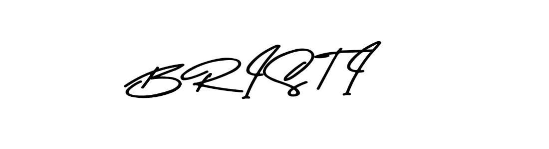 Use a signature maker to create a handwritten signature online. With this signature software, you can design (Asem Kandis PERSONAL USE) your own signature for name B R I S T I. B R I S T I signature style 9 images and pictures png