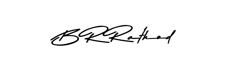 Make a beautiful signature design for name B R Rathod. With this signature (Asem Kandis PERSONAL USE) style, you can create a handwritten signature for free. B R Rathod signature style 9 images and pictures png