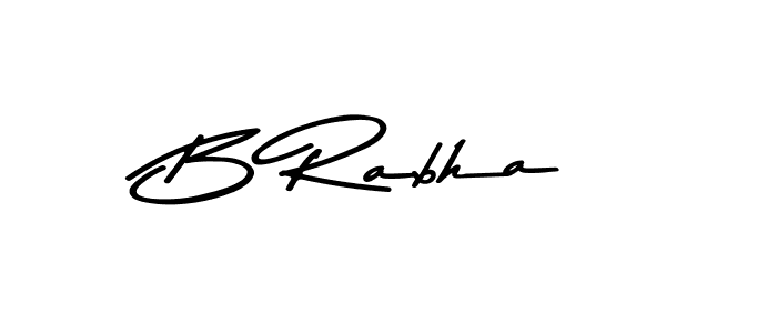 Also we have B Rabha name is the best signature style. Create professional handwritten signature collection using Asem Kandis PERSONAL USE autograph style. B Rabha signature style 9 images and pictures png