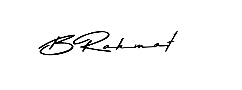 Create a beautiful signature design for name B Rahmat. With this signature (Asem Kandis PERSONAL USE) fonts, you can make a handwritten signature for free. B Rahmat signature style 9 images and pictures png