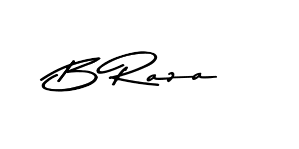 Create a beautiful signature design for name B Raza. With this signature (Asem Kandis PERSONAL USE) fonts, you can make a handwritten signature for free. B Raza signature style 9 images and pictures png
