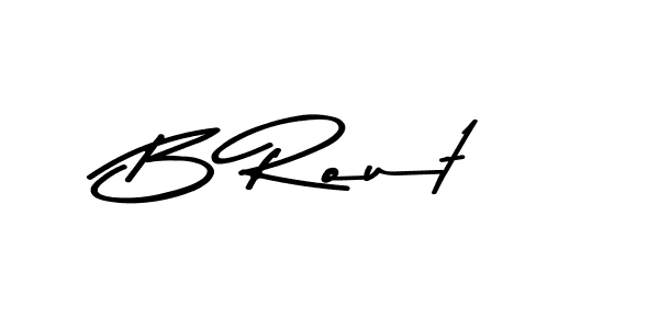 Make a beautiful signature design for name B Rout. With this signature (Asem Kandis PERSONAL USE) style, you can create a handwritten signature for free. B Rout signature style 9 images and pictures png