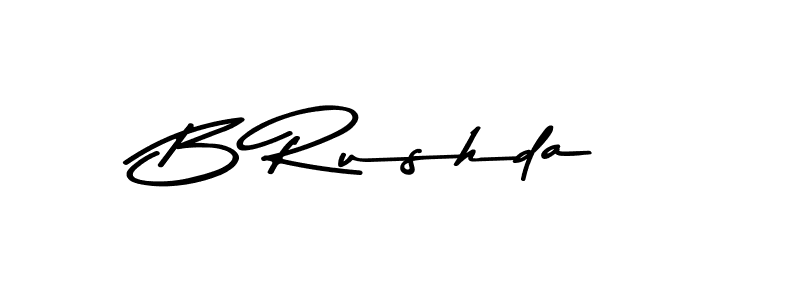 Design your own signature with our free online signature maker. With this signature software, you can create a handwritten (Asem Kandis PERSONAL USE) signature for name B Rushda. B Rushda signature style 9 images and pictures png