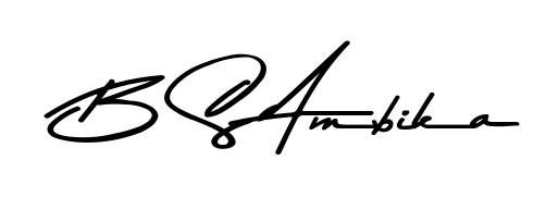 Create an unforgettable impression when signing with B S Ambika name styled in Asem Kandis PERSONAL USE typography. 100% free online generator. B S Ambika signature style 9 images and pictures png