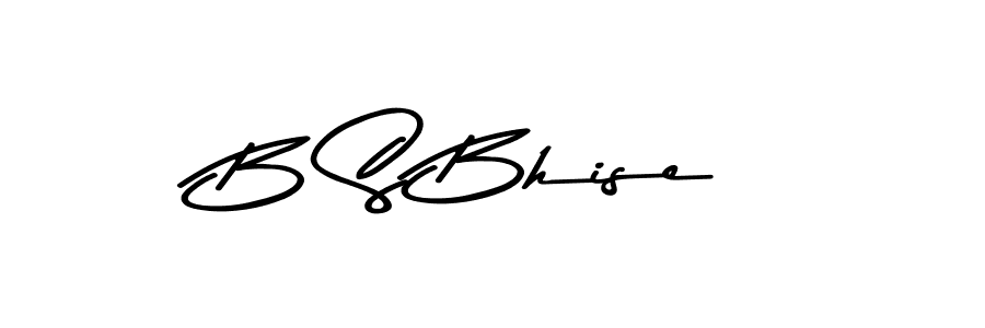 The best way (Asem Kandis PERSONAL USE) to make a short signature is to pick only two or three words in your name. The name B S Bhise include a total of six letters. For converting this name. B S Bhise signature style 9 images and pictures png