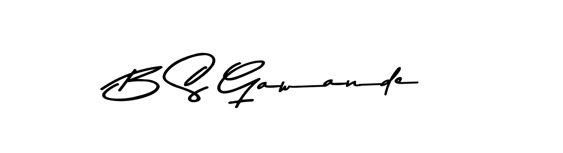 Also You can easily find your signature by using the search form. We will create B S Gawande name handwritten signature images for you free of cost using Asem Kandis PERSONAL USE sign style. B S Gawande signature style 9 images and pictures png