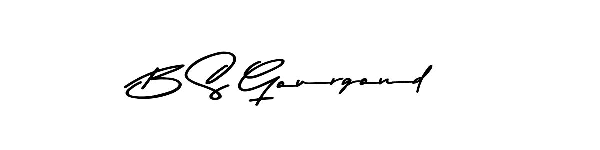 The best way (Asem Kandis PERSONAL USE) to make a short signature is to pick only two or three words in your name. The name B S Gourgond include a total of six letters. For converting this name. B S Gourgond signature style 9 images and pictures png