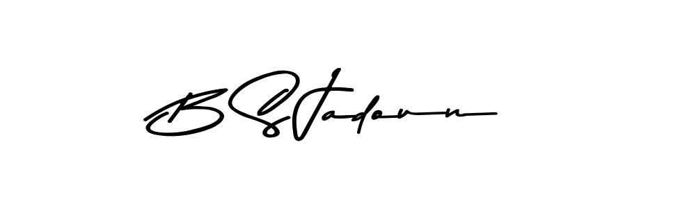 Design your own signature with our free online signature maker. With this signature software, you can create a handwritten (Asem Kandis PERSONAL USE) signature for name B S Jadoun. B S Jadoun signature style 9 images and pictures png