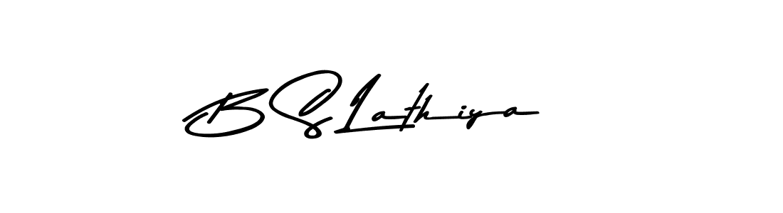 B S Lathiya stylish signature style. Best Handwritten Sign (Asem Kandis PERSONAL USE) for my name. Handwritten Signature Collection Ideas for my name B S Lathiya. B S Lathiya signature style 9 images and pictures png