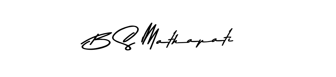 Also we have B S Mathapati name is the best signature style. Create professional handwritten signature collection using Asem Kandis PERSONAL USE autograph style. B S Mathapati signature style 9 images and pictures png