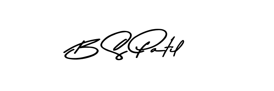 Make a beautiful signature design for name B S Patil. With this signature (Asem Kandis PERSONAL USE) style, you can create a handwritten signature for free. B S Patil signature style 9 images and pictures png