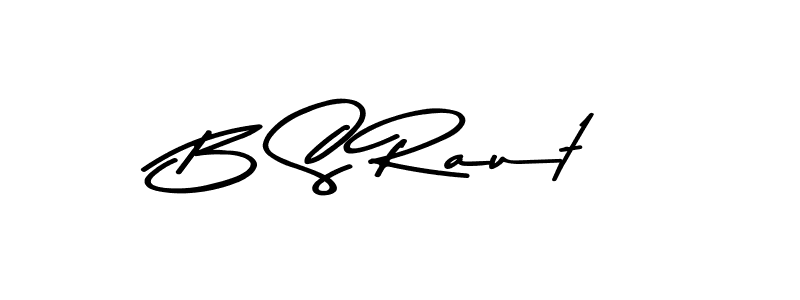 Create a beautiful signature design for name B S Raut. With this signature (Asem Kandis PERSONAL USE) fonts, you can make a handwritten signature for free. B S Raut signature style 9 images and pictures png