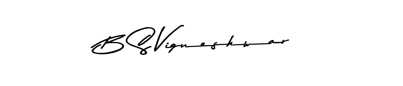 Also You can easily find your signature by using the search form. We will create B S Vigneshwar name handwritten signature images for you free of cost using Asem Kandis PERSONAL USE sign style. B S Vigneshwar signature style 9 images and pictures png