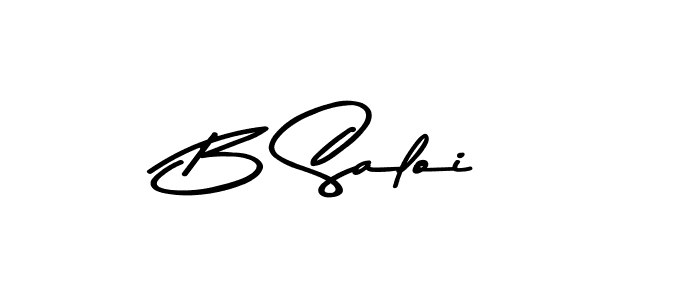 Asem Kandis PERSONAL USE is a professional signature style that is perfect for those who want to add a touch of class to their signature. It is also a great choice for those who want to make their signature more unique. Get B Saloi name to fancy signature for free. B Saloi signature style 9 images and pictures png