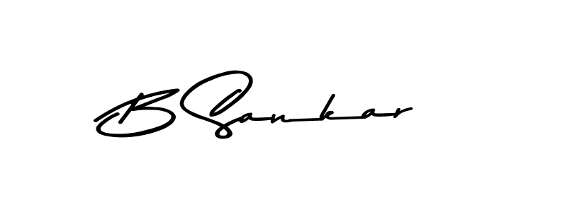 How to make B Sankar name signature. Use Asem Kandis PERSONAL USE style for creating short signs online. This is the latest handwritten sign. B Sankar signature style 9 images and pictures png