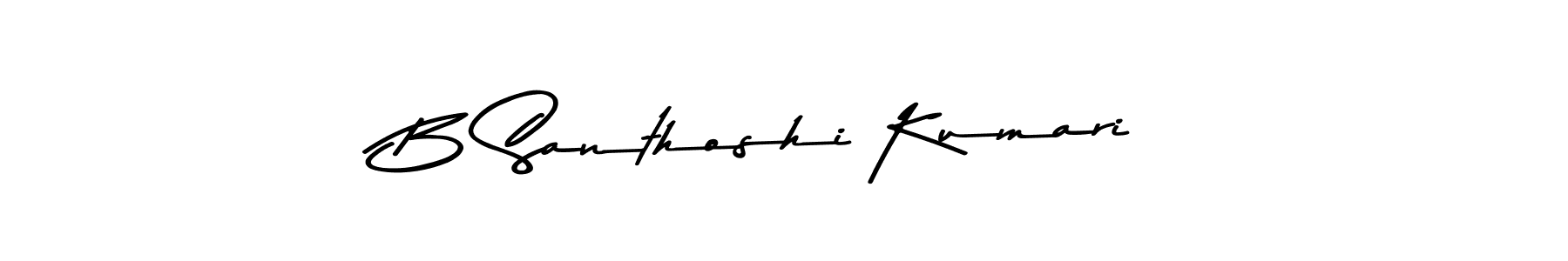 Make a beautiful signature design for name B Santhoshi Kumari. Use this online signature maker to create a handwritten signature for free. B Santhoshi Kumari signature style 9 images and pictures png