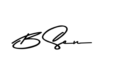 B Sen stylish signature style. Best Handwritten Sign (Asem Kandis PERSONAL USE) for my name. Handwritten Signature Collection Ideas for my name B Sen. B Sen signature style 9 images and pictures png