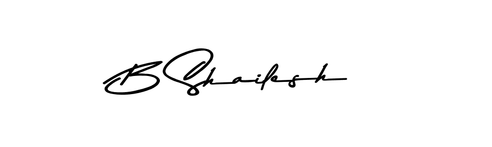 B Shailesh stylish signature style. Best Handwritten Sign (Asem Kandis PERSONAL USE) for my name. Handwritten Signature Collection Ideas for my name B Shailesh. B Shailesh signature style 9 images and pictures png