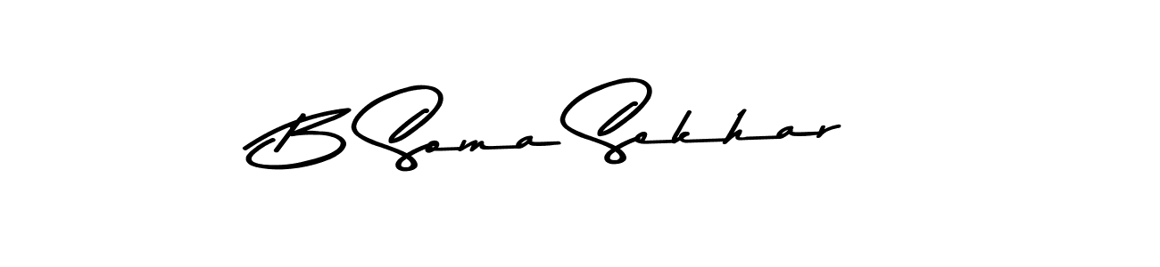 Use a signature maker to create a handwritten signature online. With this signature software, you can design (Asem Kandis PERSONAL USE) your own signature for name B Soma Sekhar. B Soma Sekhar signature style 9 images and pictures png