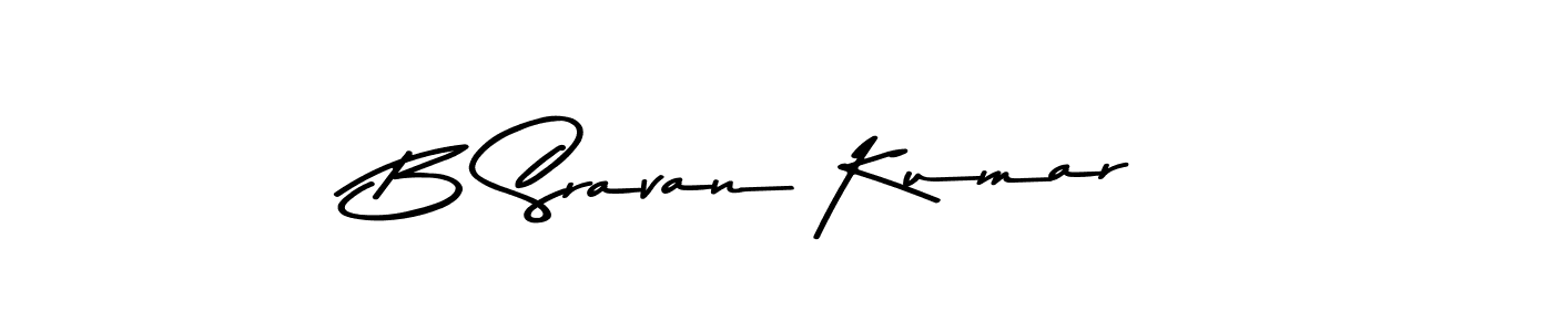 Also You can easily find your signature by using the search form. We will create B Sravan Kumar name handwritten signature images for you free of cost using Asem Kandis PERSONAL USE sign style. B Sravan Kumar signature style 9 images and pictures png
