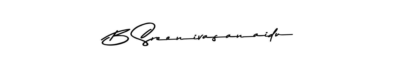 How to make B Sreenivasanaidu name signature. Use Asem Kandis PERSONAL USE style for creating short signs online. This is the latest handwritten sign. B Sreenivasanaidu signature style 9 images and pictures png