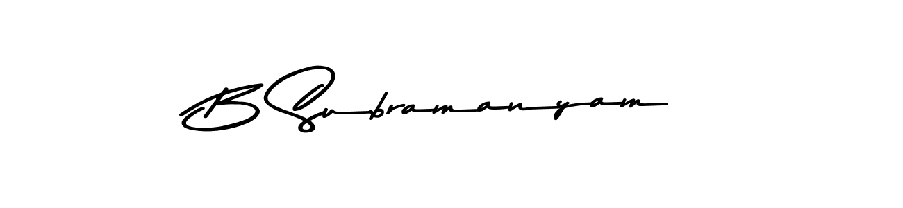 You should practise on your own different ways (Asem Kandis PERSONAL USE) to write your name (B Subramanyam) in signature. don't let someone else do it for you. B Subramanyam signature style 9 images and pictures png