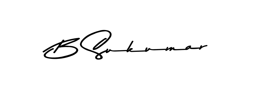 Create a beautiful signature design for name B Sukumar. With this signature (Asem Kandis PERSONAL USE) fonts, you can make a handwritten signature for free. B Sukumar signature style 9 images and pictures png