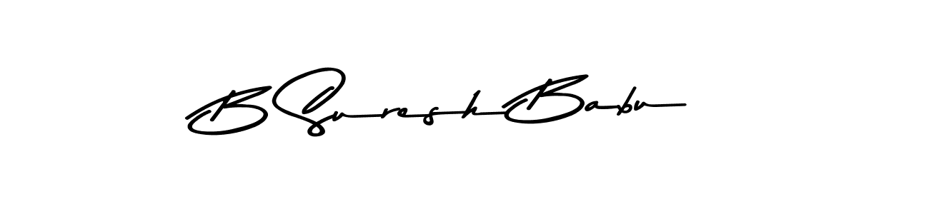 How to make B Suresh Babu name signature. Use Asem Kandis PERSONAL USE style for creating short signs online. This is the latest handwritten sign. B Suresh Babu signature style 9 images and pictures png