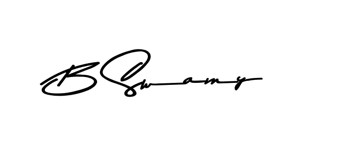 Create a beautiful signature design for name B Swamy. With this signature (Asem Kandis PERSONAL USE) fonts, you can make a handwritten signature for free. B Swamy signature style 9 images and pictures png