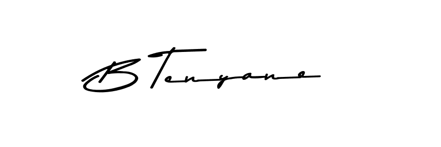 How to make B Tenyane name signature. Use Asem Kandis PERSONAL USE style for creating short signs online. This is the latest handwritten sign. B Tenyane signature style 9 images and pictures png
