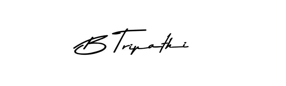 How to make B Tripathi name signature. Use Asem Kandis PERSONAL USE style for creating short signs online. This is the latest handwritten sign. B Tripathi signature style 9 images and pictures png