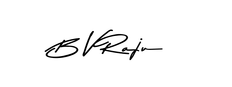 Create a beautiful signature design for name B V Raju. With this signature (Asem Kandis PERSONAL USE) fonts, you can make a handwritten signature for free. B V Raju signature style 9 images and pictures png