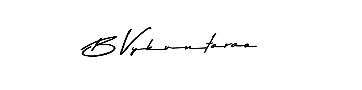 How to make B Vykuntarao signature? Asem Kandis PERSONAL USE is a professional autograph style. Create handwritten signature for B Vykuntarao name. B Vykuntarao signature style 9 images and pictures png