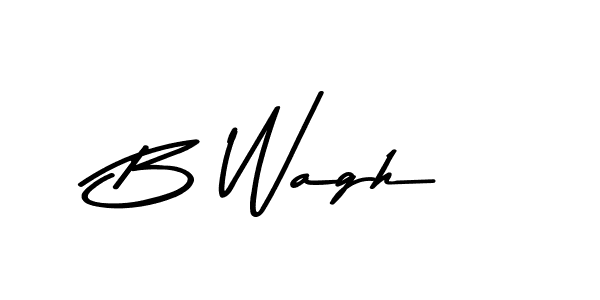 Make a beautiful signature design for name B Wagh. With this signature (Asem Kandis PERSONAL USE) style, you can create a handwritten signature for free. B Wagh signature style 9 images and pictures png