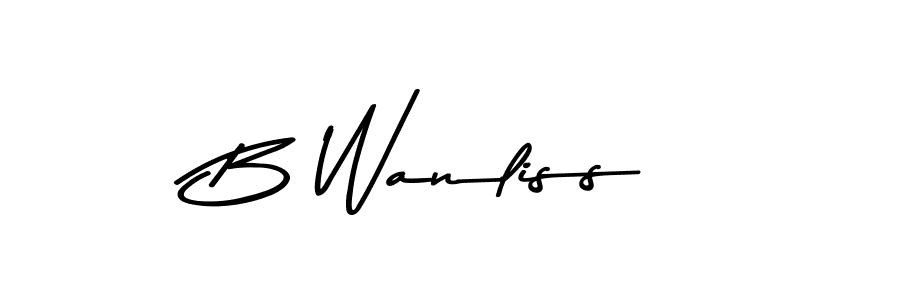 How to Draw B Wanliss signature style? Asem Kandis PERSONAL USE is a latest design signature styles for name B Wanliss. B Wanliss signature style 9 images and pictures png