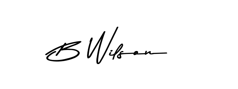 Create a beautiful signature design for name B Wilson. With this signature (Asem Kandis PERSONAL USE) fonts, you can make a handwritten signature for free. B Wilson signature style 9 images and pictures png